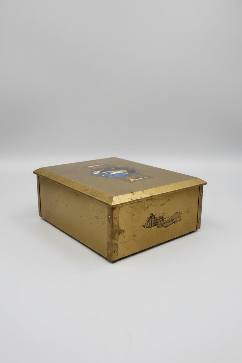 Vintage Raphael El Entawi Tobacco Humidor Tin Box