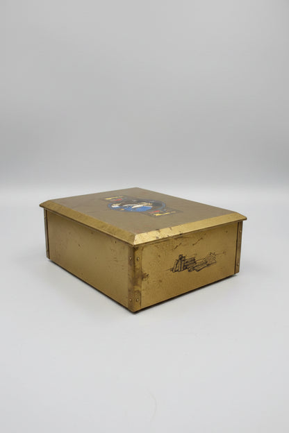 Vintage Raphael El Entawi Tobacco Humidor Tin Box