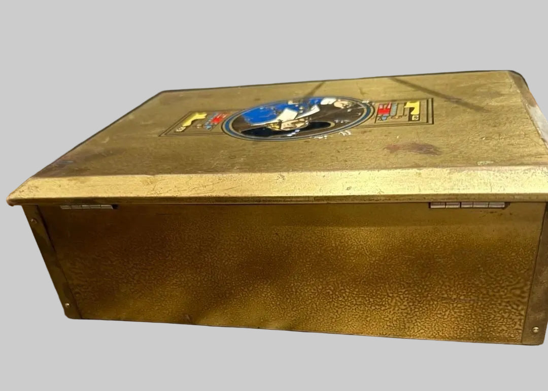 Vintage Raphael El Entawi Tobacco Humidor Tin Box