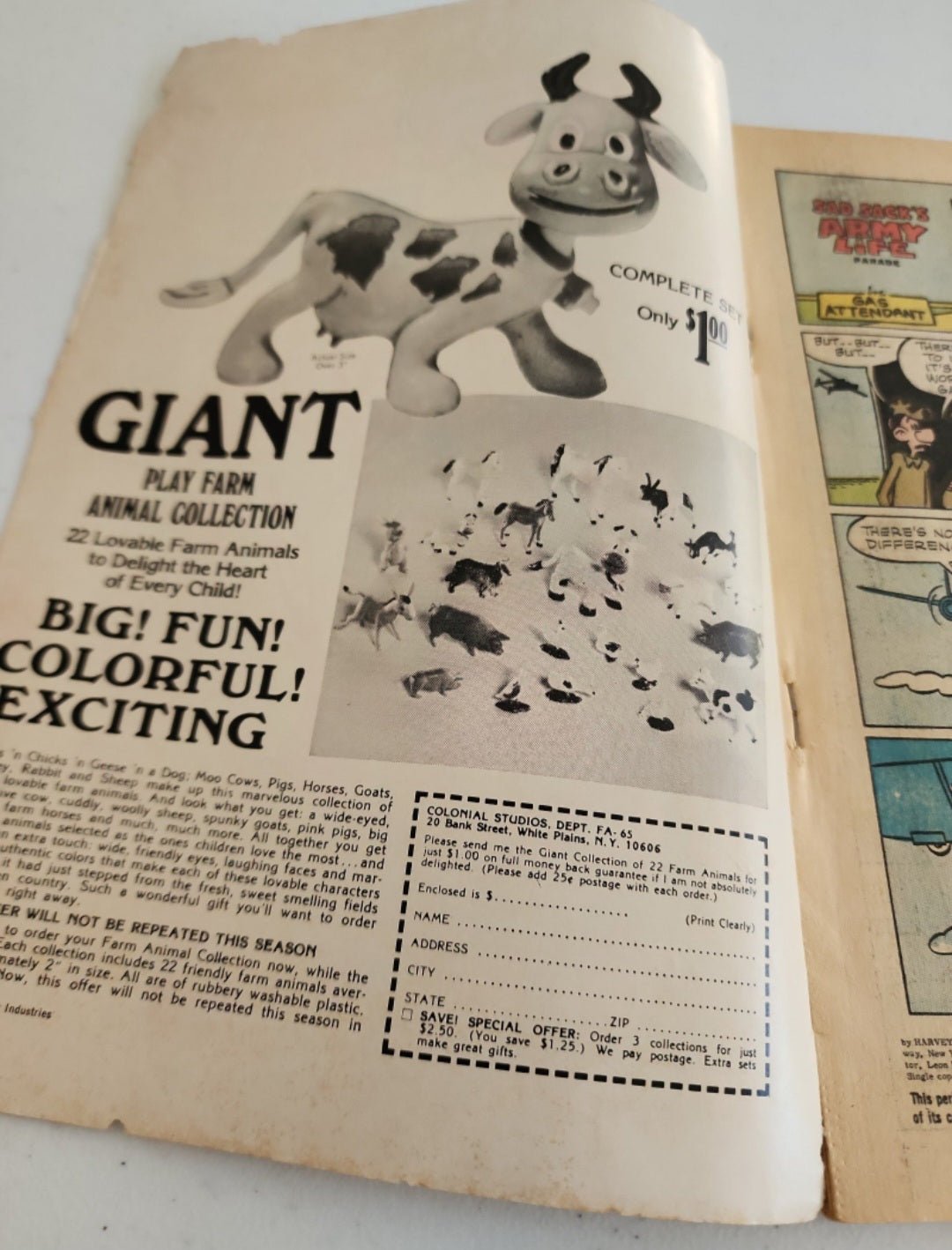 Sad Sack Army Life 35; Harvey comic book | August 1971 featuring Sarge Smoking - I Bought a Yard Sale