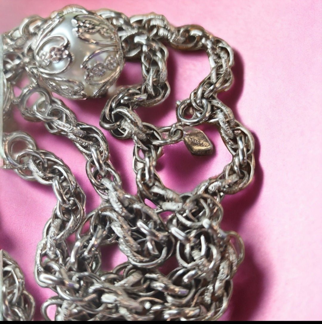 Sarah Coventry Necklace or Belt Silver tone Chain - 1971 - I Bought a Yard Sale