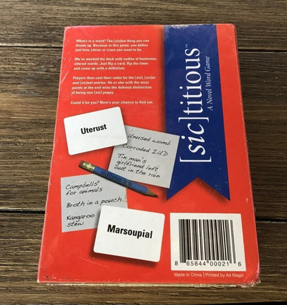 Sictitious a Novel Word Game - I Bought a Yard Sale