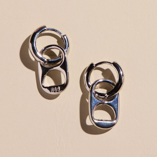 Silver Soda Tab Huggies - I Bought a Yard Sale