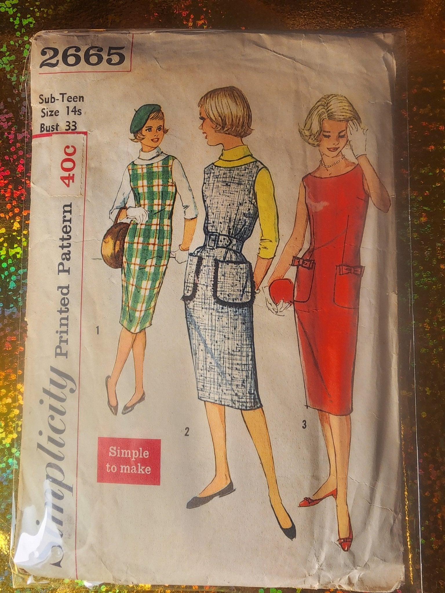 Simplicity Pattern 2665 Sub 14s bust 33. - I Bought a Yard Sale