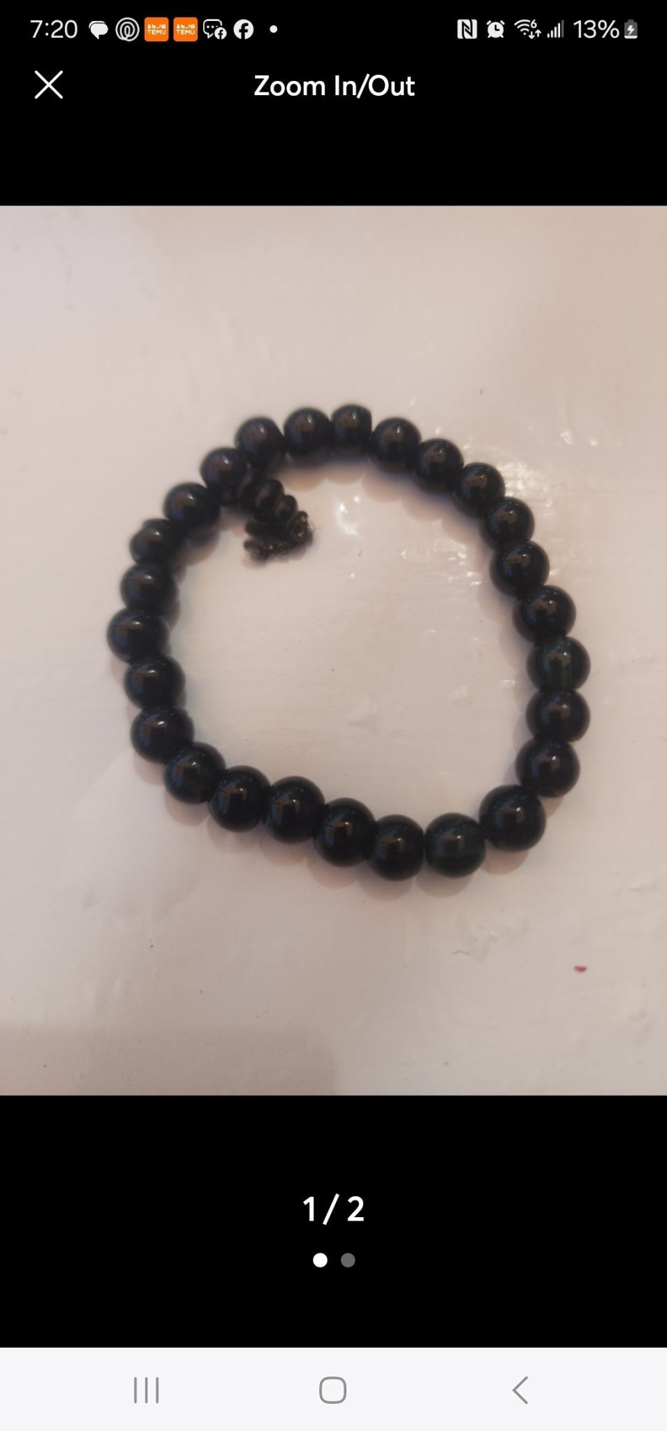 Sleek Black beaded Bracelet OSFM - I Bought a Yard Sale