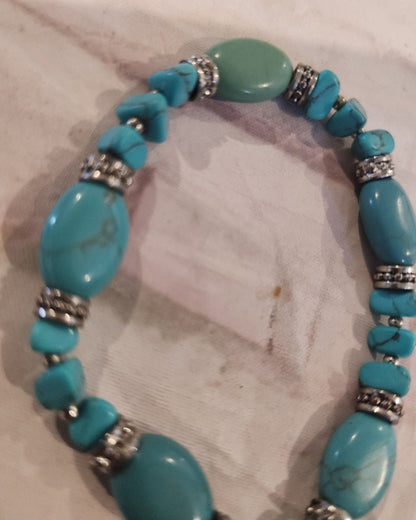 Small Chaps Women's Blue Topaz Chip Accent Stretch Bracelet - I Bought a Yard Sale