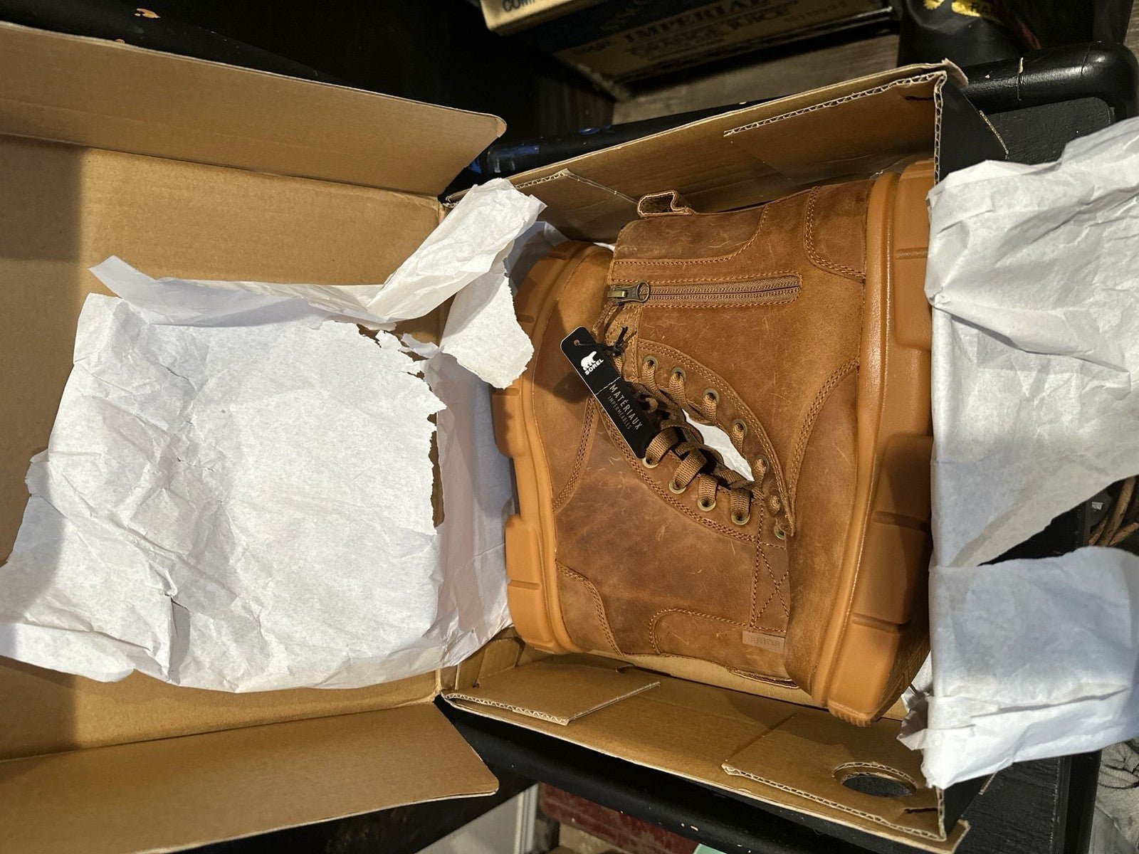 SOREL Women's Explorer STRT Waterproof Lace - Up Boot in Velvet Tan - I Bought a Yard Sale