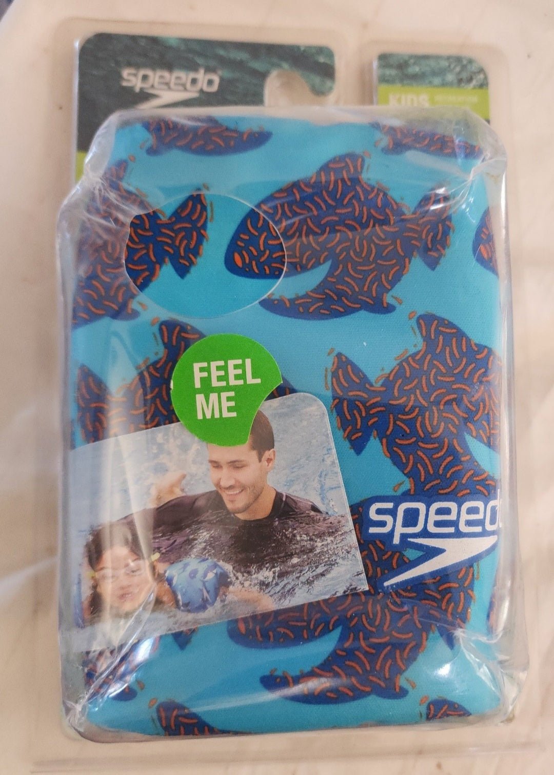 Speedo Swim Kids Swim Training Floats Boards Fabric Arm bands Blue Orange Fish - I Bought a Yard Sale
