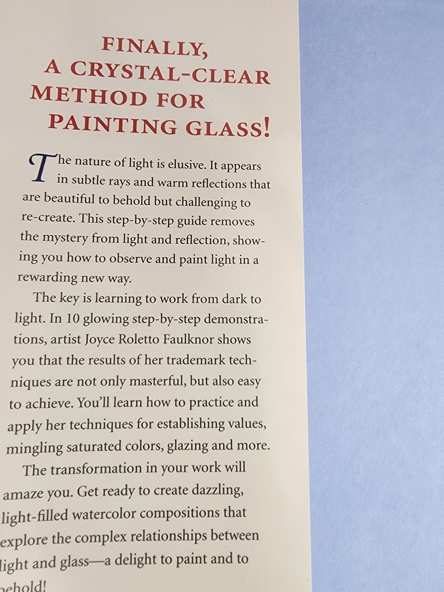 Stunning CRYSTAL & GLASS By Joyce Roletto Faulknor HB Book - I Bought a Yard Sale