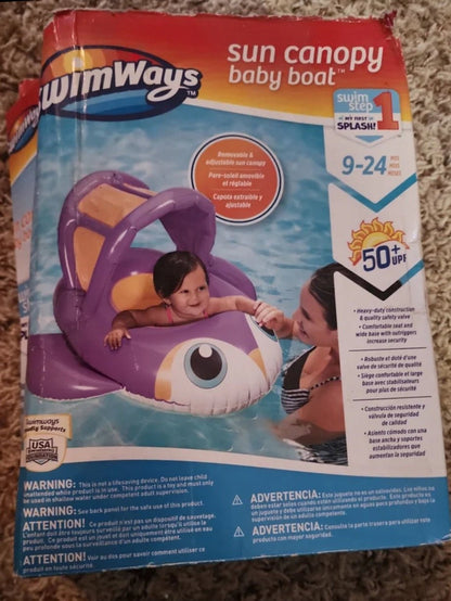Sun Canopy Baby Boat Float - penguin - I Bought a Yard Sale
