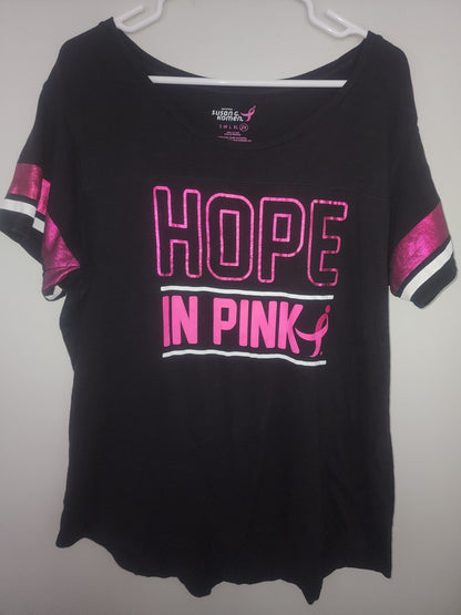Susan G Komen Womens Jersey Style T Shirt Hope In Pink Breast Cancer 1X - I Bought a Yard Sale