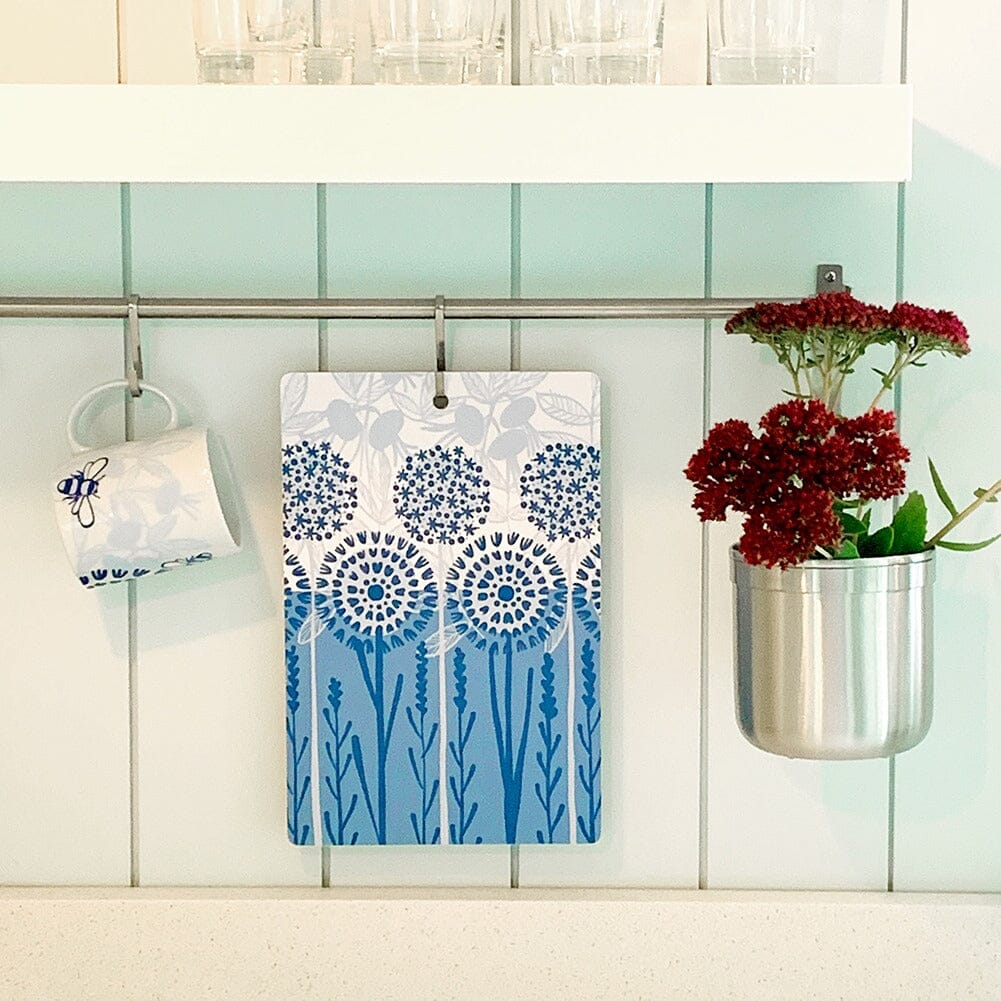 Sustainable Cutting Board | Bloom in Blue - I Bought a Yard Sale
