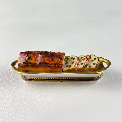 Sweet Bread Collectible Porcelain Limoges Box. Miniature Hand Painted Pill, Trinket or Ring Box. Knife Closure. Gift for Mom, Grandma Baker. - I Bought a Yard Sale