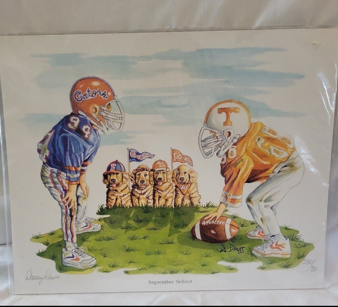 Tennessee vs Flordia Gators Football Print picture September sellout - I Bought a Yard Sale
