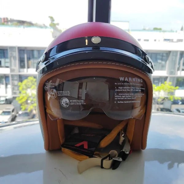 The Street King - Vintage Open Face Helmet - DOT & ECE Approved - I Bought a Yard Sale