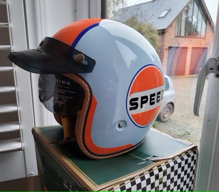 The Street King - Vintage Open Face Helmet - DOT & ECE Approved - I Bought a Yard Sale