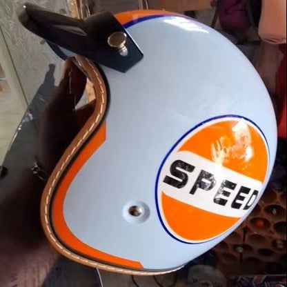 The Street King - Vintage Open Face Helmet - DOT & ECE Approved - I Bought a Yard Sale