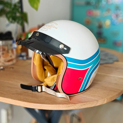 The Street King - Vintage Open Face Helmet - DOT & ECE Approved - I Bought a Yard Sale