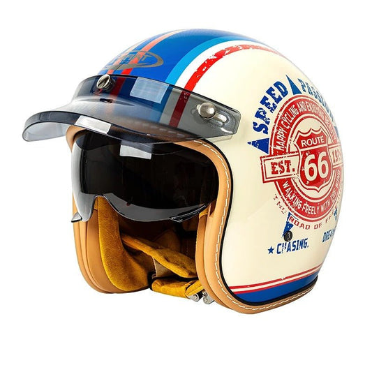 The Street King - Vintage Open Face Helmet - DOT & ECE Approved - I Bought a Yard Sale