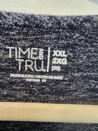 Time & Tru Women's long sleeve Shirt 2xl heather black - I Bought a Yard Sale