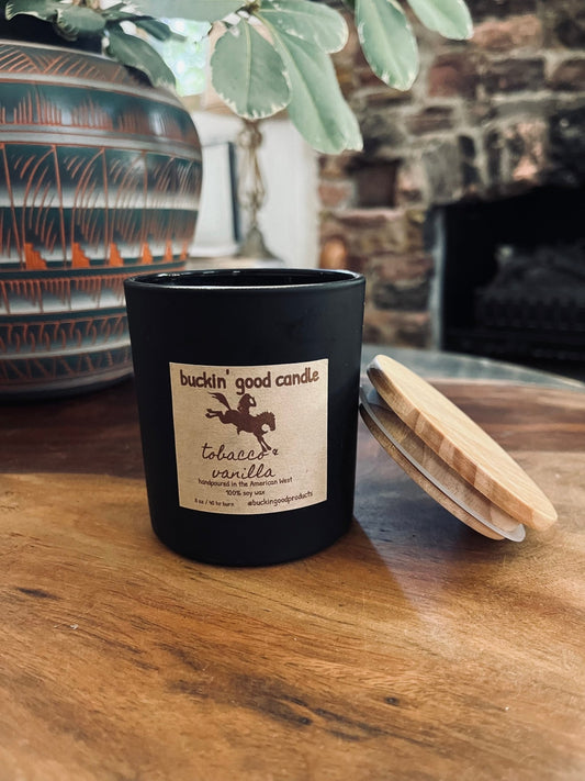Tobacco Vanilla, Wooden Wick Candle - I Bought a Yard Sale