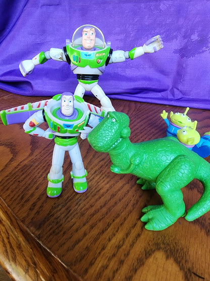 Toy Story Action Figure Lot - Buzz Lightyear, Rex, Little Green Men Aliens - Disney Pixar - I Bought a Yard Sale