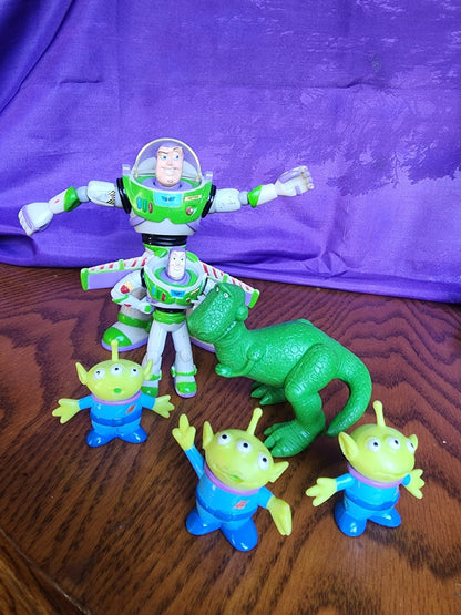 Toy Story Action Figure Lot - Buzz Lightyear, Rex, Little Green Men Aliens - Disney Pixar - I Bought a Yard Sale