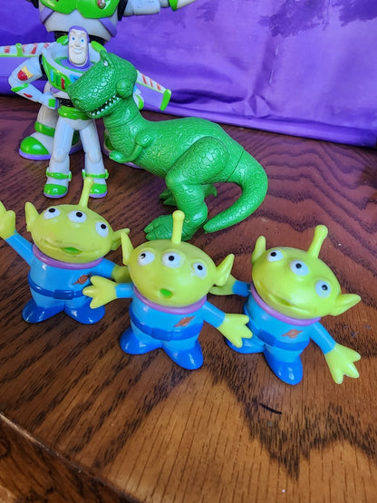 Toy Story Action Figure Lot - Buzz Lightyear, Rex, Little Green Men Aliens - Disney Pixar - I Bought a Yard Sale