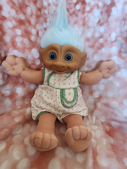 Treasure Troll Soft Body DOLL Blue Hair 12" by Ace Novelty - I Bought a Yard Sale