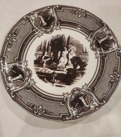 Two’s Company Brown Transferware Women & Urns Wall Hanging Plate - I Bought a Yard Sale