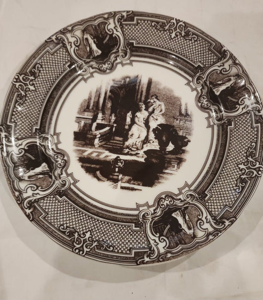 Two’s Company Brown Transferware Women & Urns Wall Hanging Plate - I Bought a Yard Sale