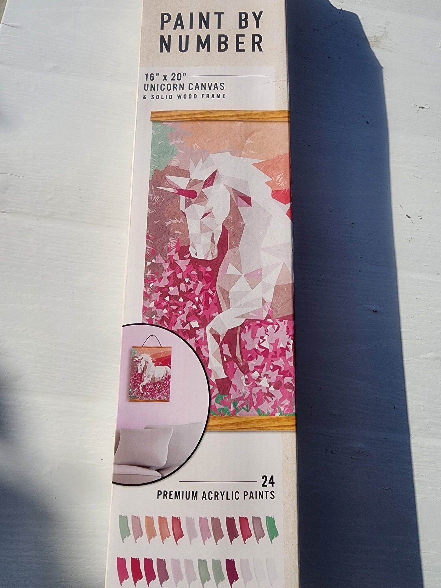 Unicorn Canvas - Paint by Number - 16 in. x 20 in. - Plus Solid Wood Frame - 8+ - I Bought a Yard Sale
