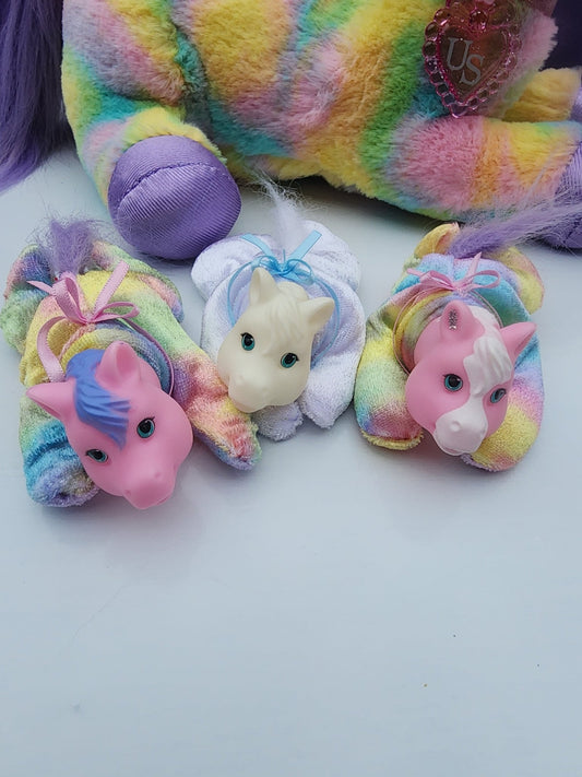 Unicorn Surprise Skyla Rainbow Stuffed Animal Unicorn and 3 Babies - I Bought a Yard Sale