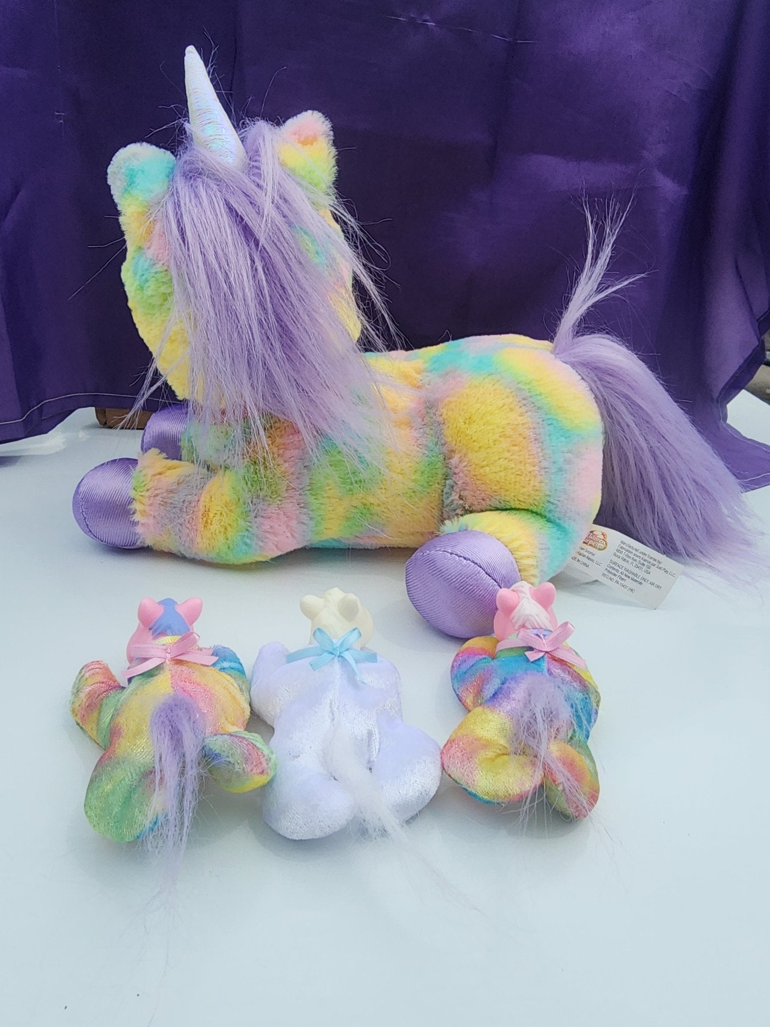 Unicorn Surprise Skyla Rainbow Stuffed Animal Unicorn and 3 Babies - I Bought a Yard Sale