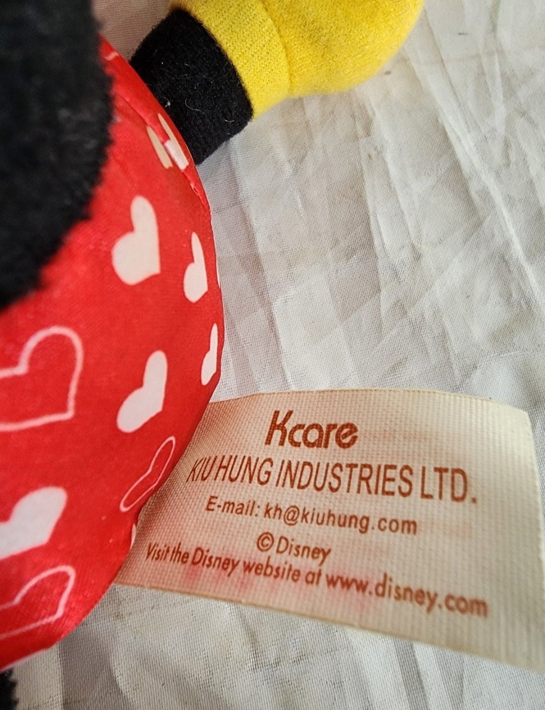 Valentine Mickey Mouse plush doll 11" all decked out in hearts - I Bought a Yard Sale