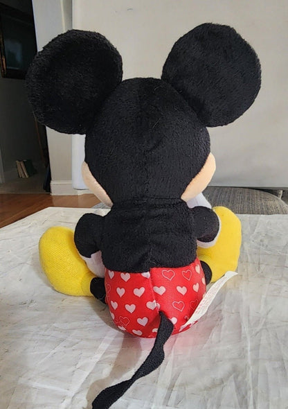 Valentine Mickey Mouse plush doll 11" all decked out in hearts - I Bought a Yard Sale
