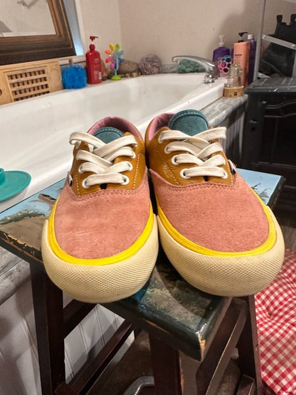 Vans Vault Era VLT LX Suede and Leather Colorblock Sneakers - Rose/Orange/Blue - I Bought a Yard Sale