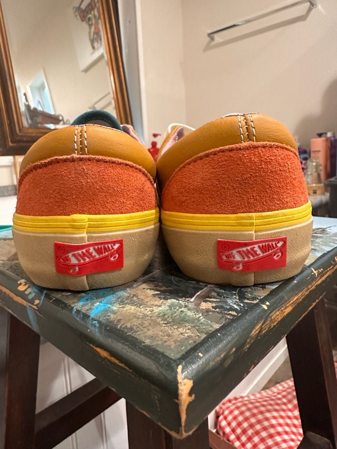 Vans Vault Era VLT LX Suede and Leather Colorblock Sneakers - Rose/Orange/Blue - I Bought a Yard Sale