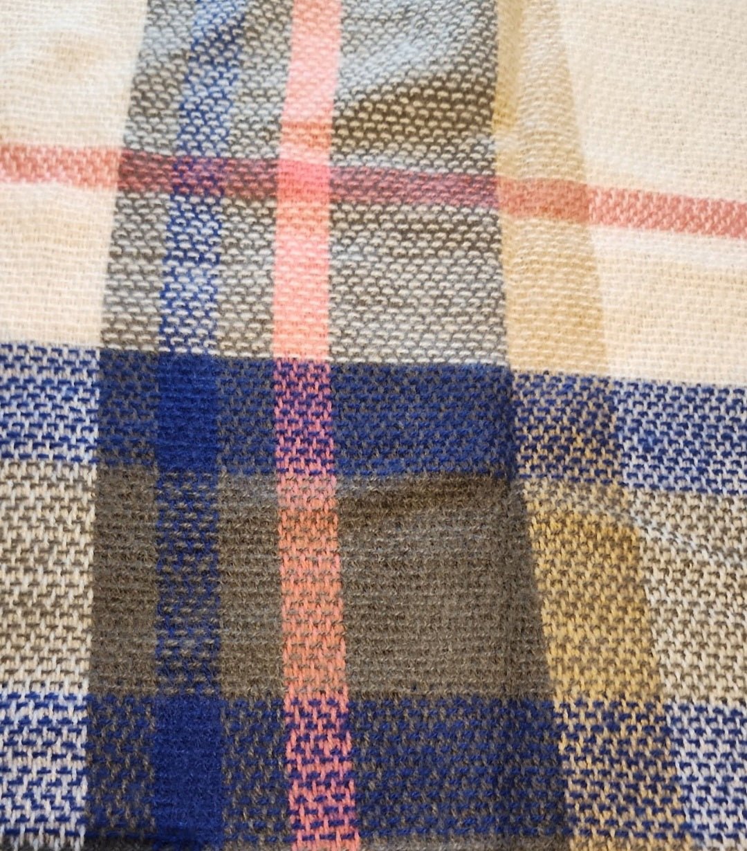Versatile Throw scarf or shaw 54" x 54" Plaid very cozy - I Bought a Yard Sale