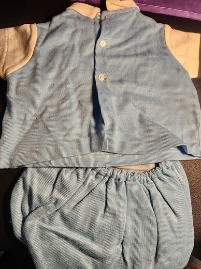 Vintage 1950s blue Baby outfit Wash N Wear on Tag 3m - I Bought a Yard Sale