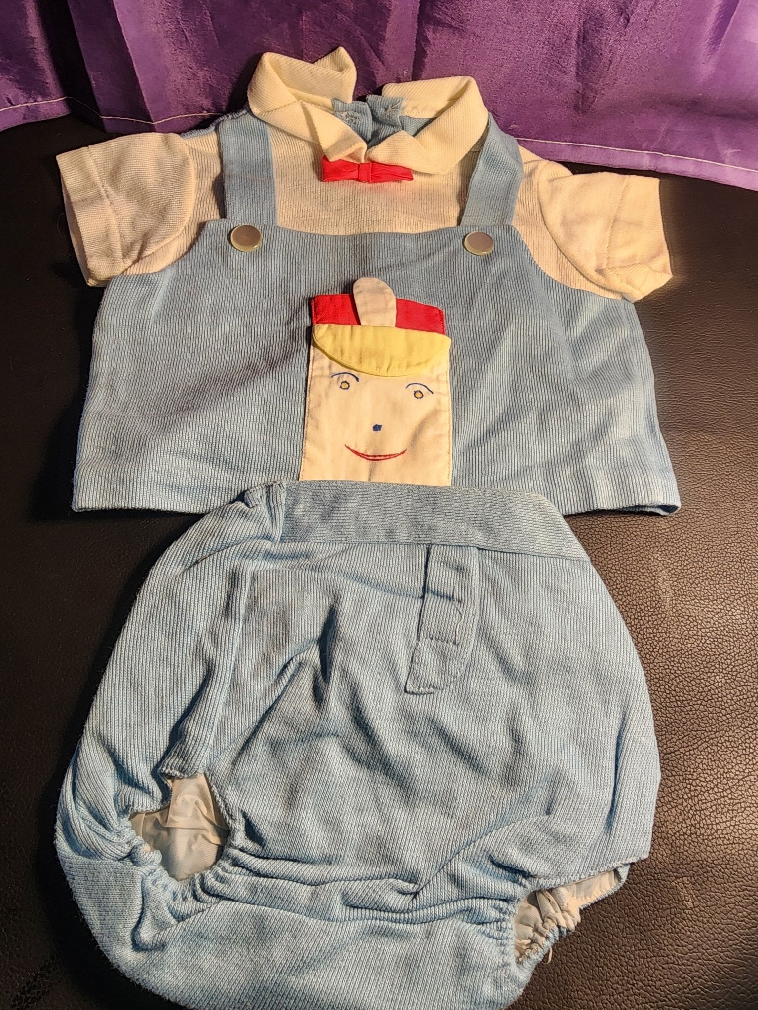 Vintage 1950s blue Baby outfit Wash N Wear on Tag 3m - I Bought a Yard Sale