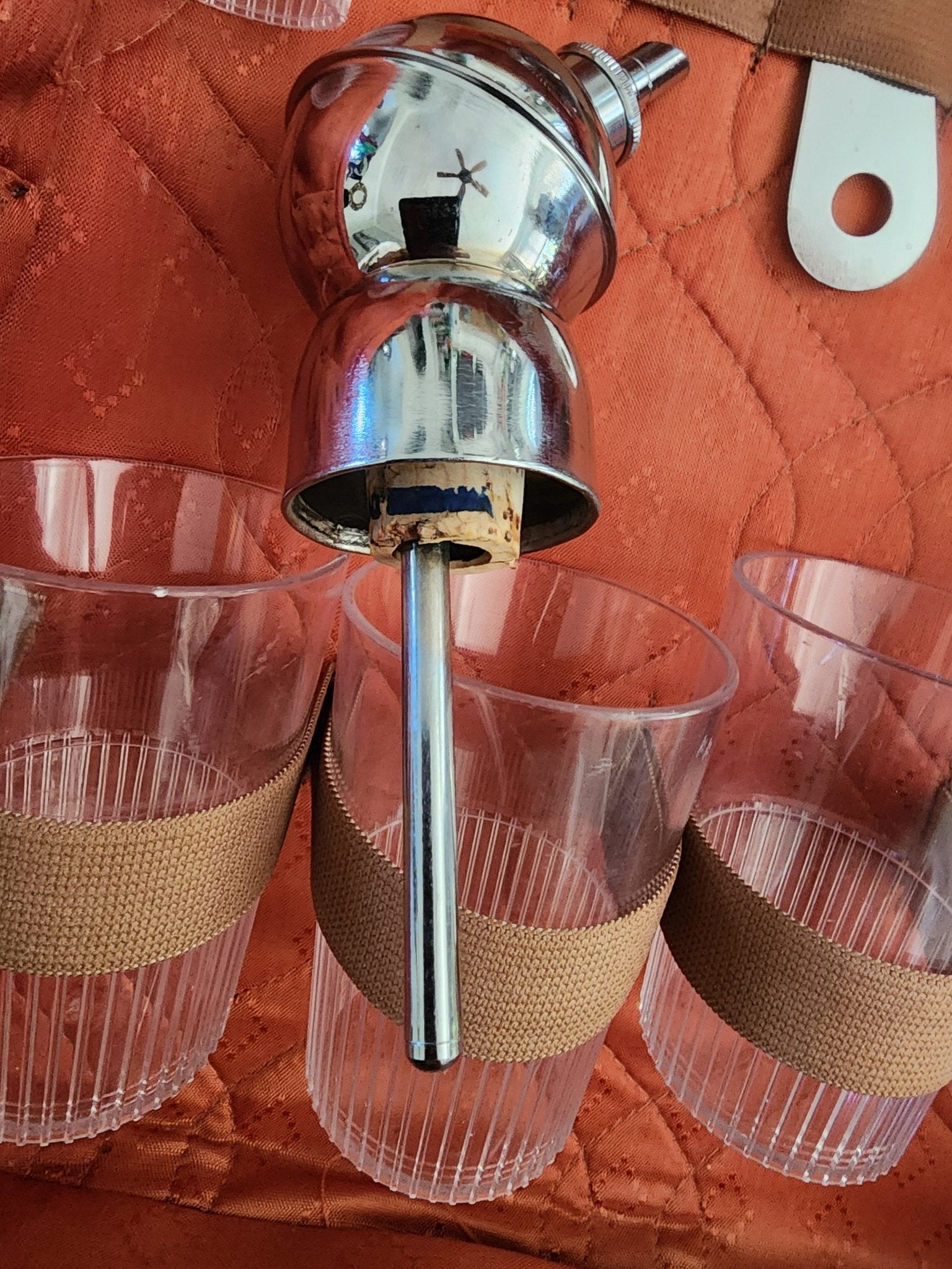 VINTAGE 1960s Portable Travel Bar Suitcase charming hard case Cocktail set - I Bought a Yard Sale