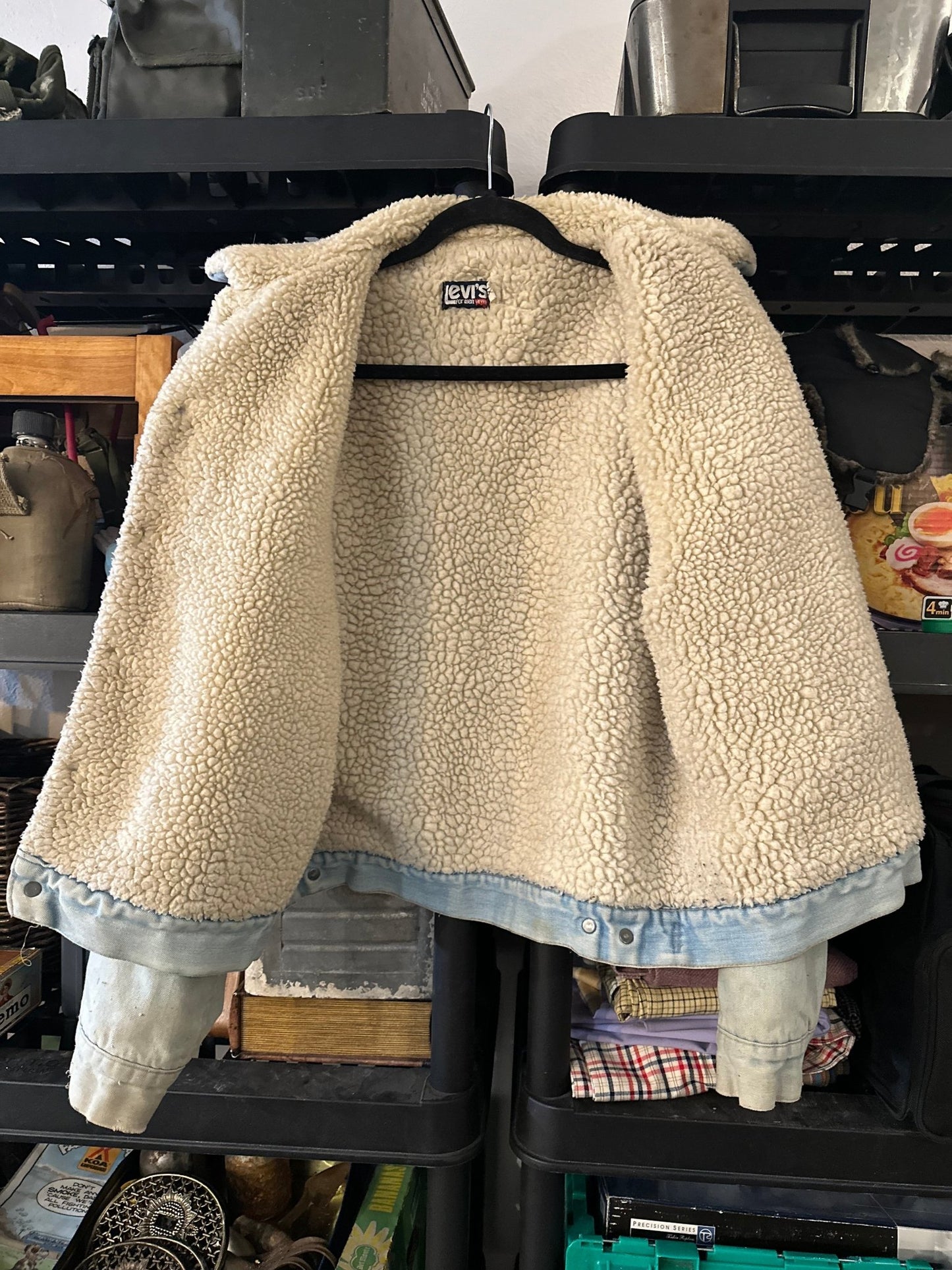 Vintage 1970s Levi’s Sherpa Trucker Jacket, Rare Levi’s for Men Label - I Bought a Yard Sale