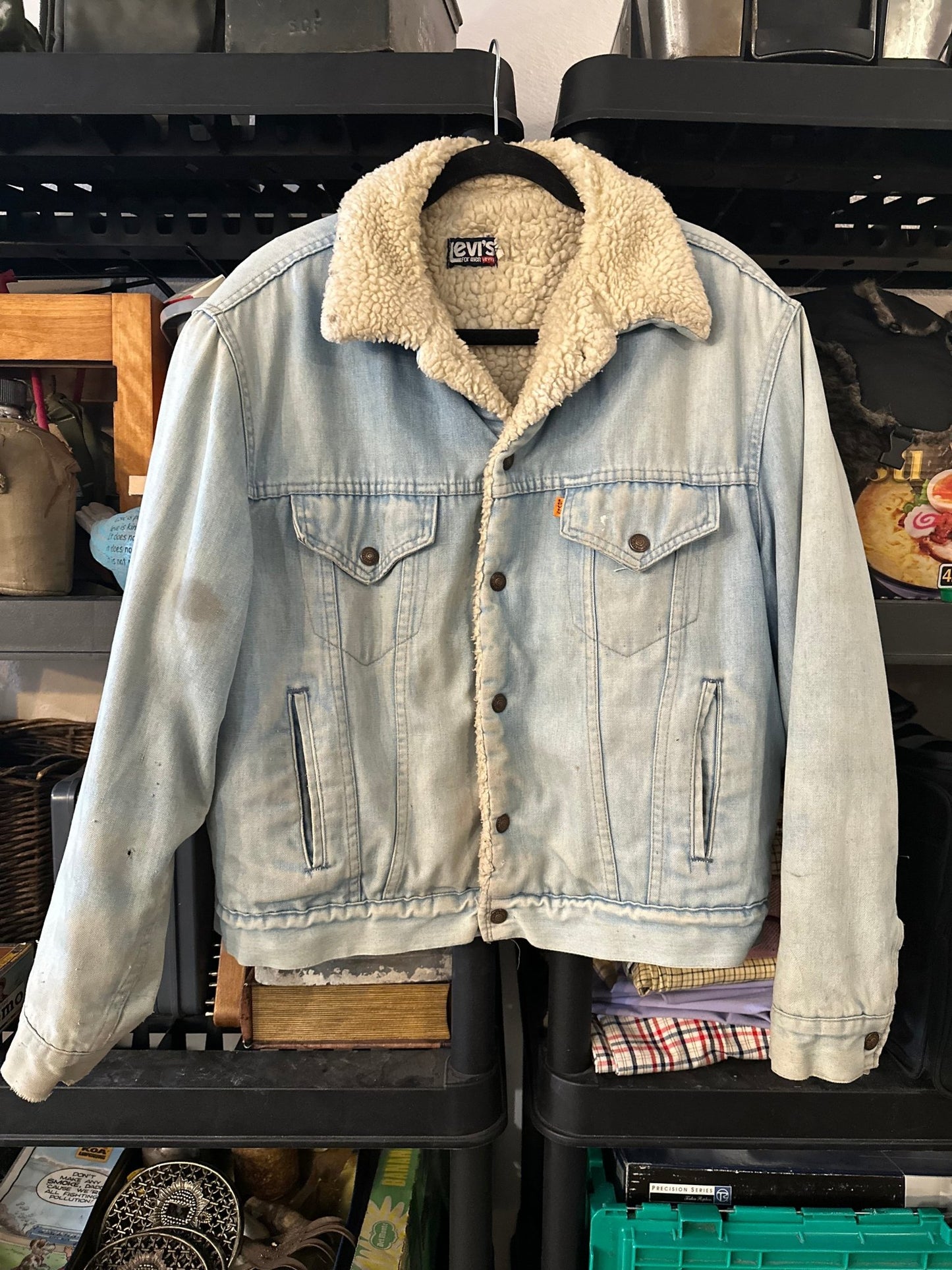 Vintage 1970s Levi’s Sherpa Trucker Jacket, Rare Levi’s for Men Label - I Bought a Yard Sale