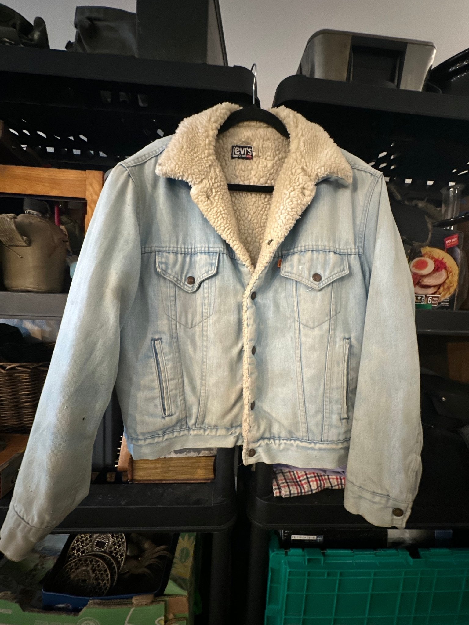 Vintage 1970s Levi’s Sherpa Trucker Jacket, Rare Levi’s for Men Label - I Bought a Yard Sale