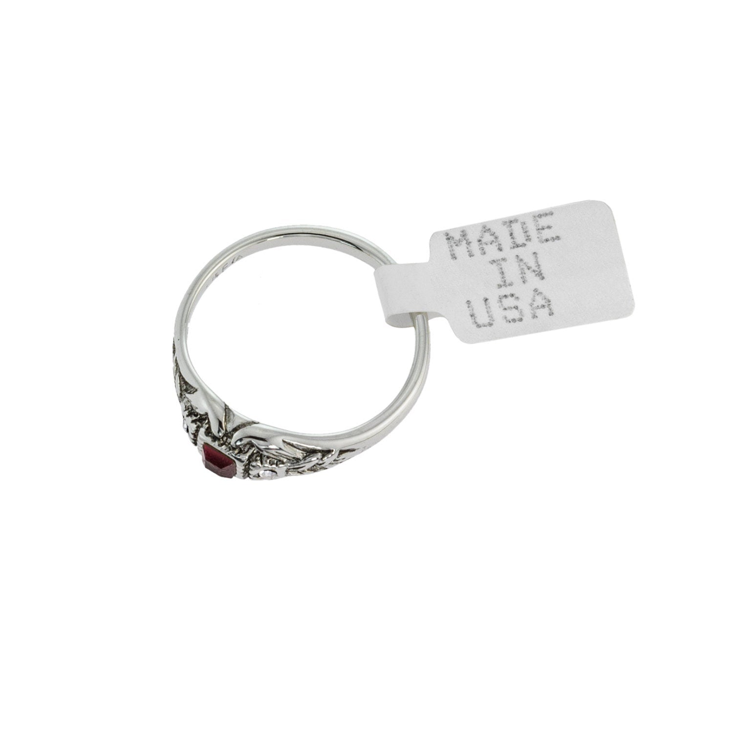 Vintage 1980's Ring Austrian Crystal 18k Antique YellwoWhite Gold Electroplated Made in the USA by PVD Vintage Jewelry - I Bought a Yard Sale