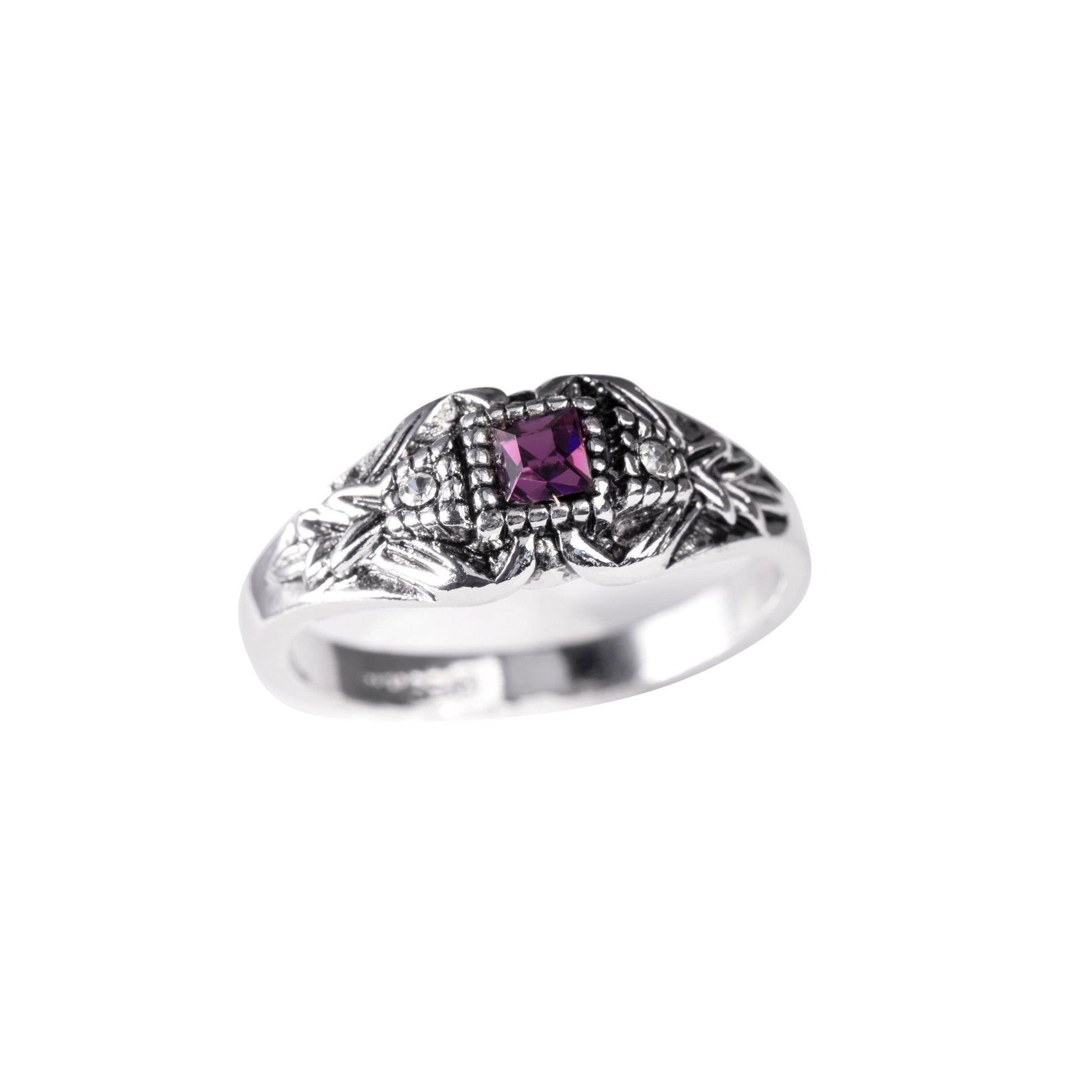 Vintage 1980's Ring Austrian Crystal 18k Antique YellwoWhite Gold Electroplated Made in the USA by PVD Vintage Jewelry - I Bought a Yard Sale