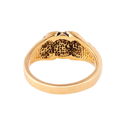 Vintage 1980's Ring Austrian Crystal 18k Antique YellwoWhite Gold Electroplated Made in the USA by PVD Vintage Jewelry - I Bought a Yard Sale