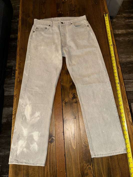 Vintage 1990s White Levis 501 Jeans - I Bought a Yard Sale