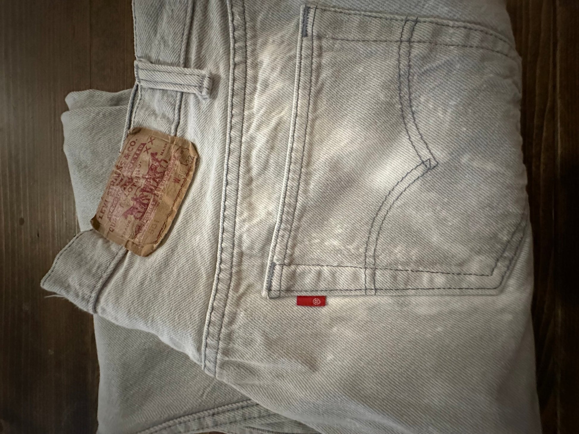 Vintage 1990s White Levis 501 Jeans - I Bought a Yard Sale